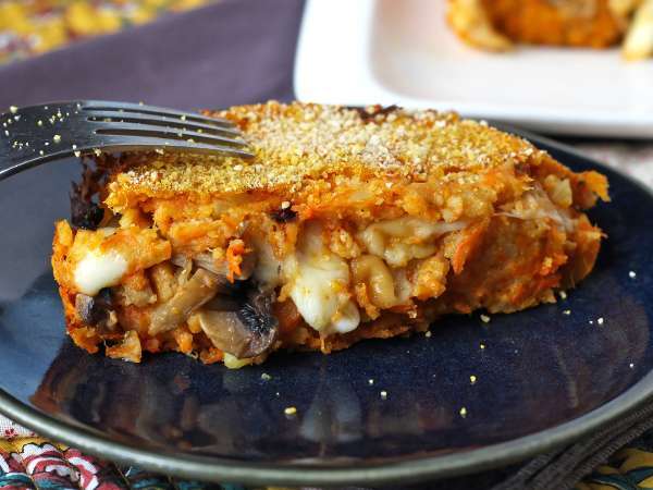 Pumpa köttfärslimpa med svamp och trådig scamorzaost: gott och enkelt bakat recept - Beredning steg 14