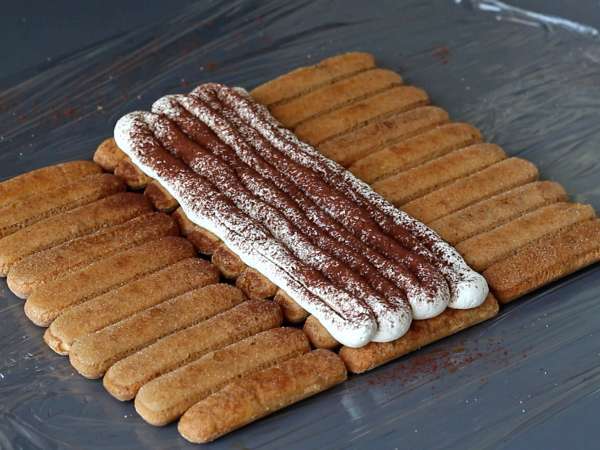 Tiramisu-formad stock utan form för kaffeälskare - Beredning steg 5