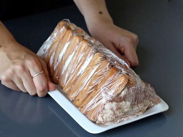 Tiramisu-formad stock utan form för kaffeälskare - Beredning steg 9