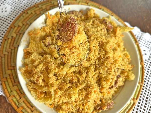 Gyllene pepperonifarofa med ägg och morot - Beredning steg 4