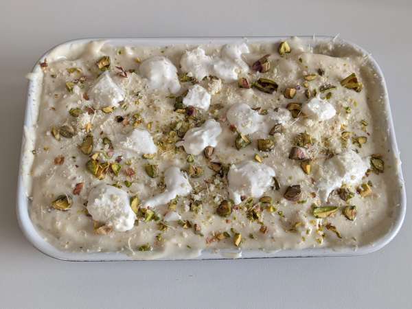 Laxlasagne med burrata och krämiga, knapriga pistagenötter - Beredning steg 7