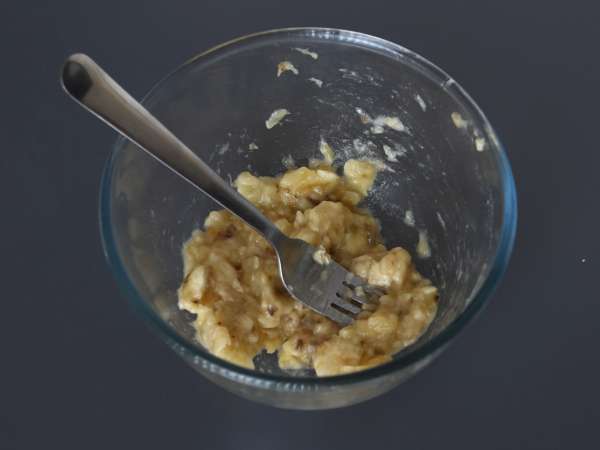 Extra gourmetmuffins med banan och chokladbitar - Beredning steg 1