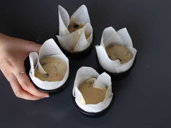 Extra gourmetmuffins med banan och chokladbitar - Beredning steg 9