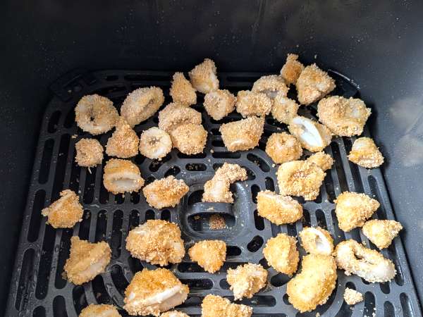 Bläckfiskringar i fritös krispiga och lätta - Beredning steg 7