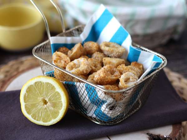 Bläckfiskringar i fritös krispiga och lätta - Beredning steg 8