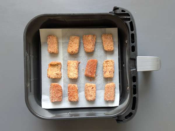 Tofunuggets i luftfritösen - Beredning steg 7