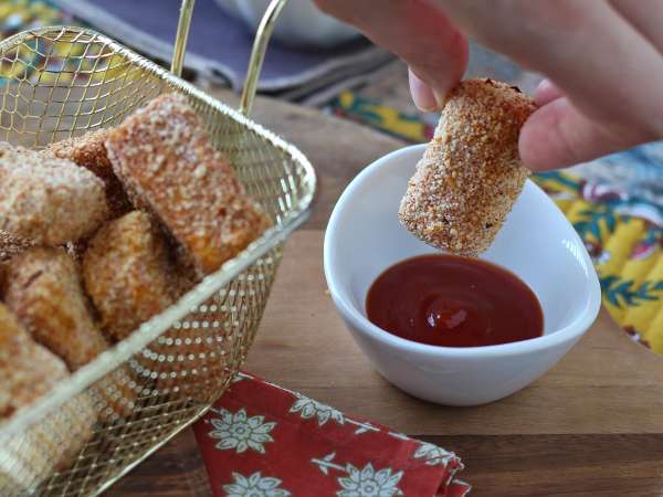 Tofunuggets i luftfritösen - Beredning steg 8