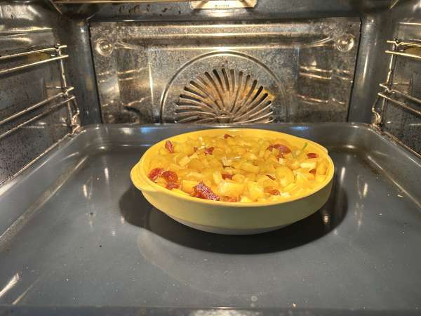 One pot-orzo med paprika, chorizo och spenat - Beredning steg 5