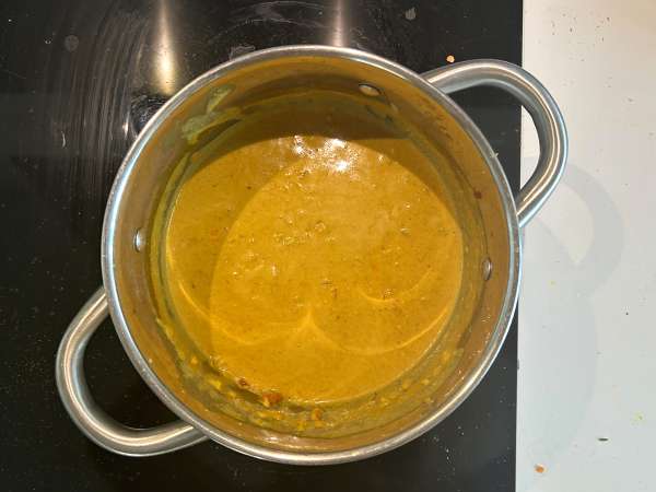 Curry med röda linser och kokosmjölk: ett enkelt och krämigt recept - Beredning steg 7