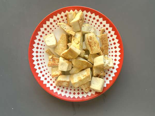 Palak tofu: indisk curry med spenat och tofu - Beredning steg 6