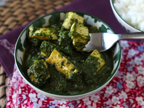 Palak tofu: indisk curry med spenat och tofu - Beredning steg 11