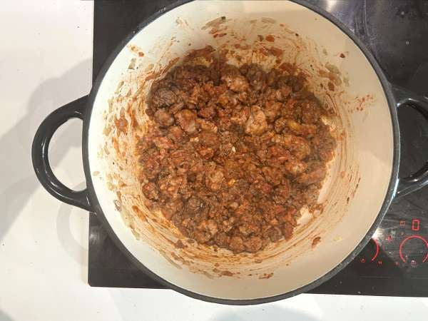 Lasagnesoppa med kött, ricotta och parmesan - Beredning steg 3