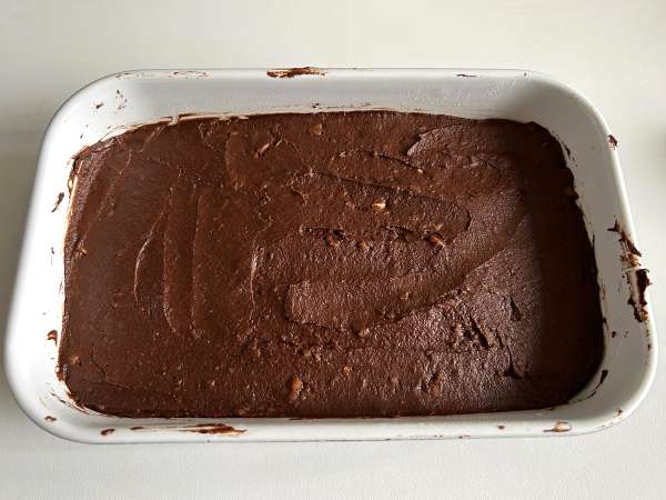 Brownie med sötpotatis utan smör eller olja - Beredning steg 6