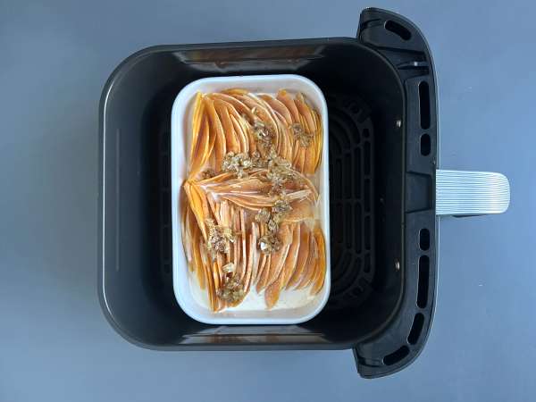 Gratäng på butternutpumpa i airfryer, dauphinoise-style - Beredning steg 7