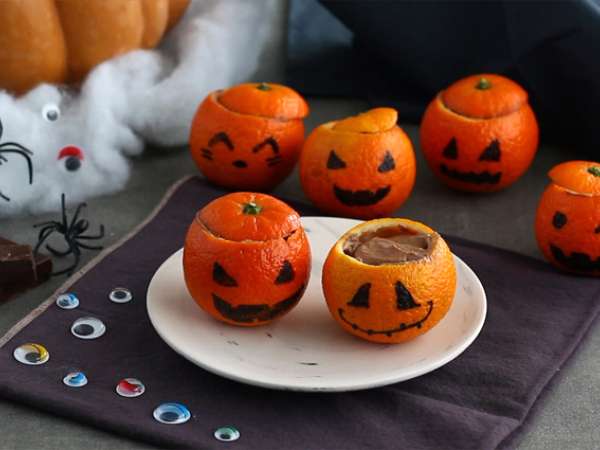 Halloween-klementiner och chokladmousse - Beredning steg 6
