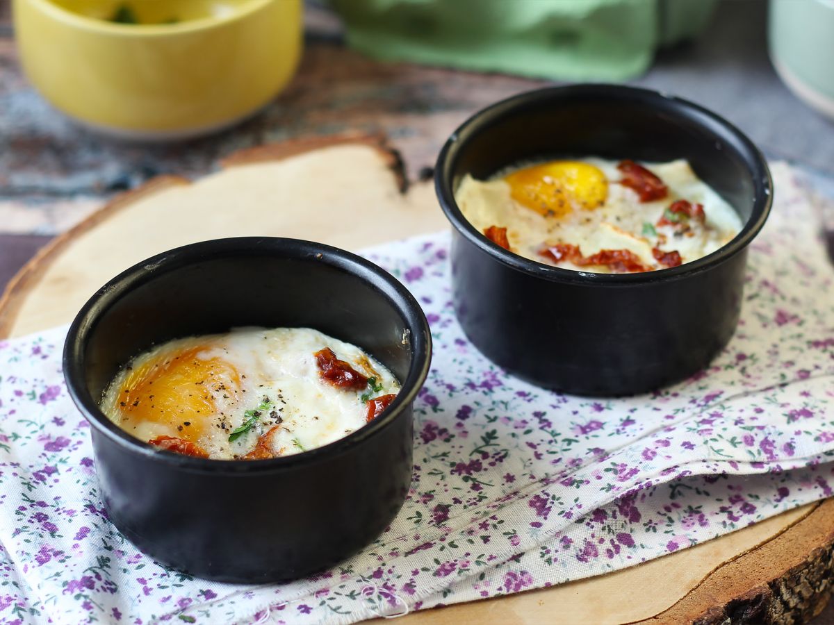 Ägggryta med getost och soltorkade tomater i Air Fryer! - foto 3