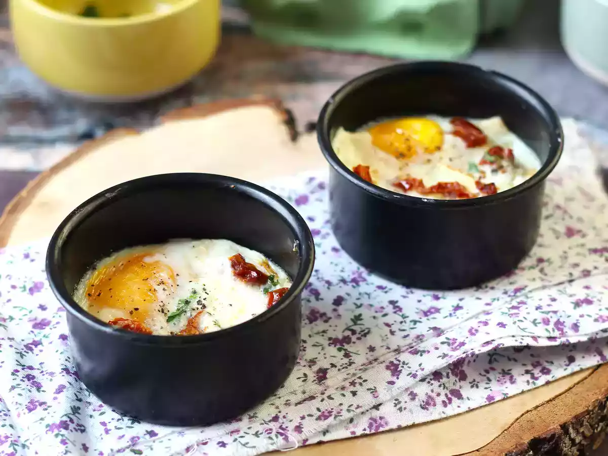 Ägggryta med getost och soltorkade tomater i Air Fryer! - foto 3
