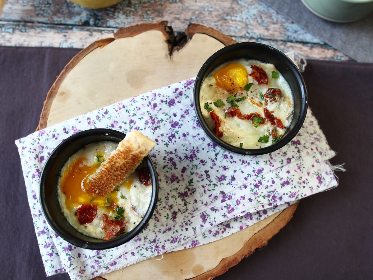 Ägggryta med getost och soltorkade tomater i Air Fryer! - foto 5