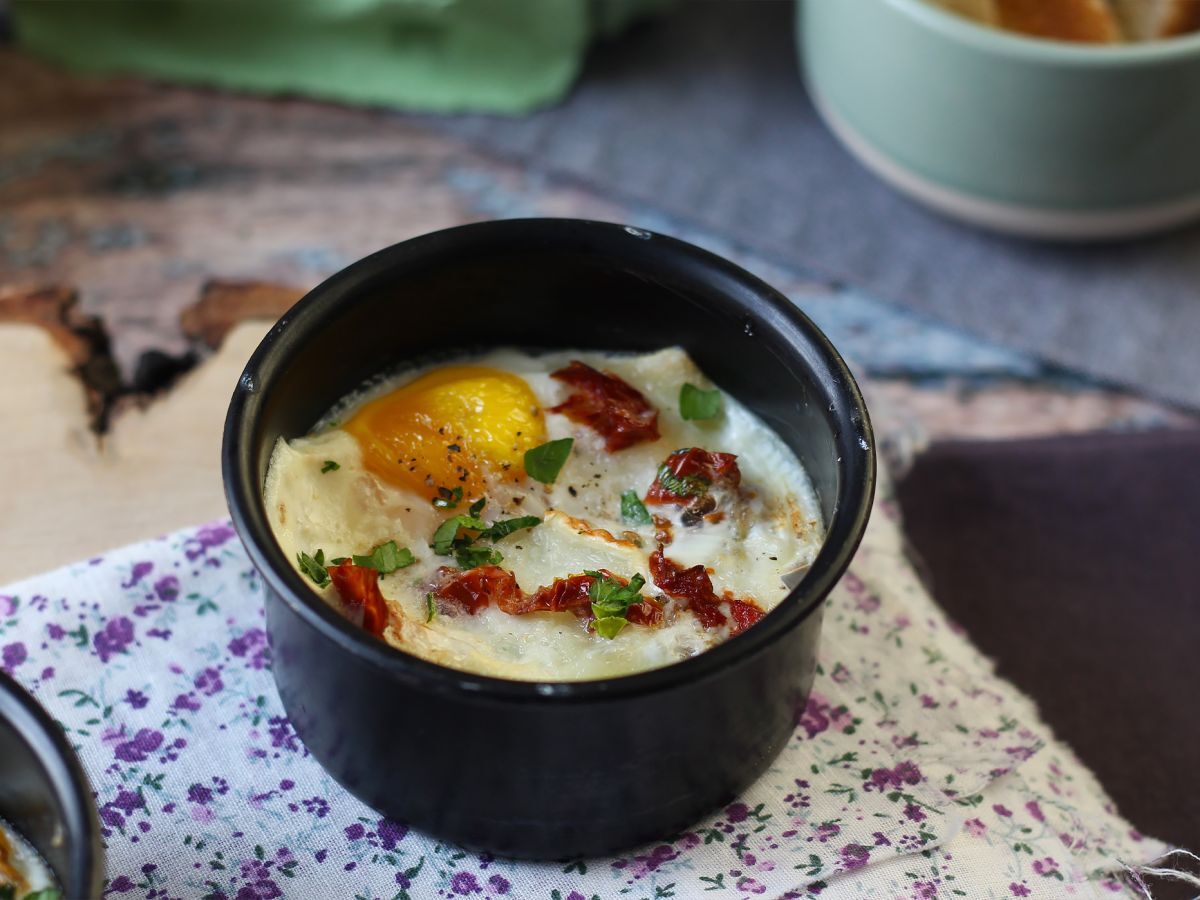 Ägggryta med getost och soltorkade tomater i Air Fryer! - foto 6