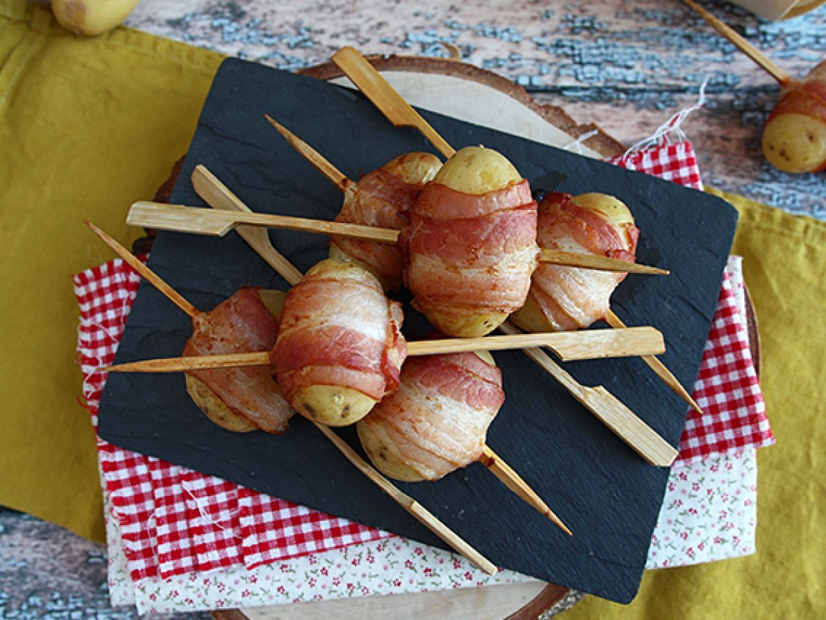 Aperitifspett med potatis och rökt bacon - foto 3