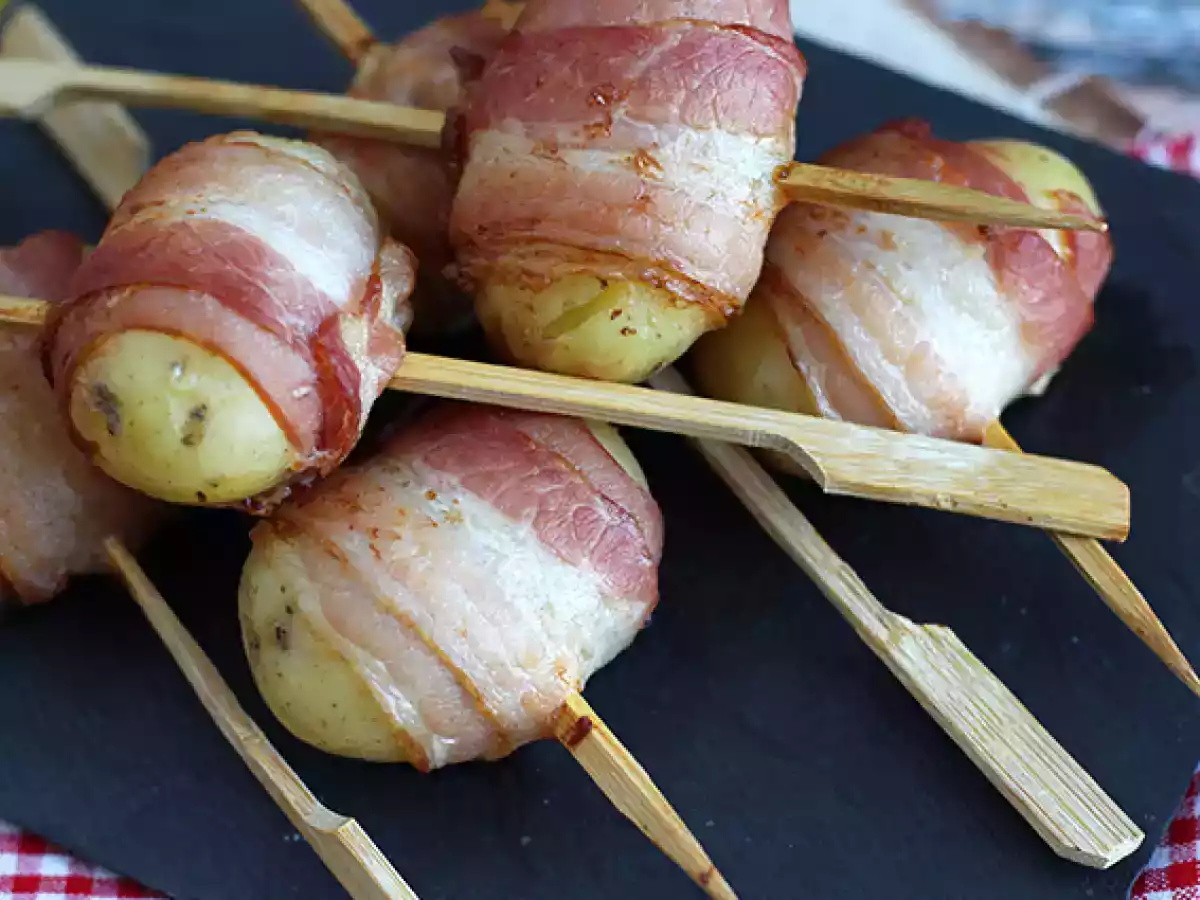 Aperitifspett med potatis och rökt bacon - foto 4