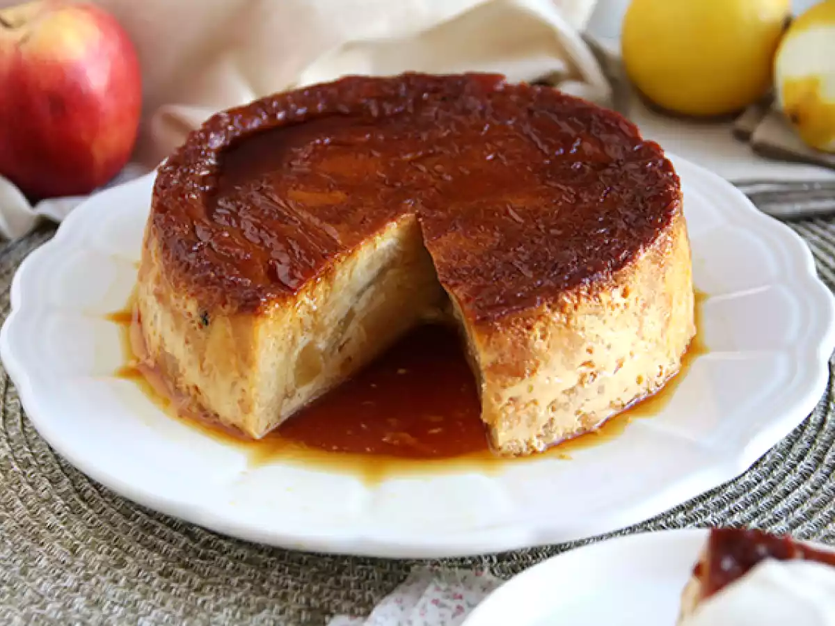 Äppel- och karamellpudding med croissanter - foto 4