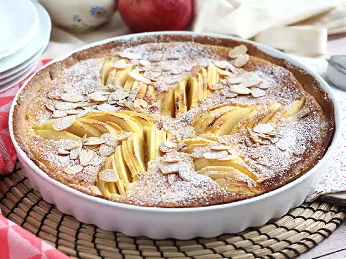 Äppel- och mandeltårta (Tarte normande)