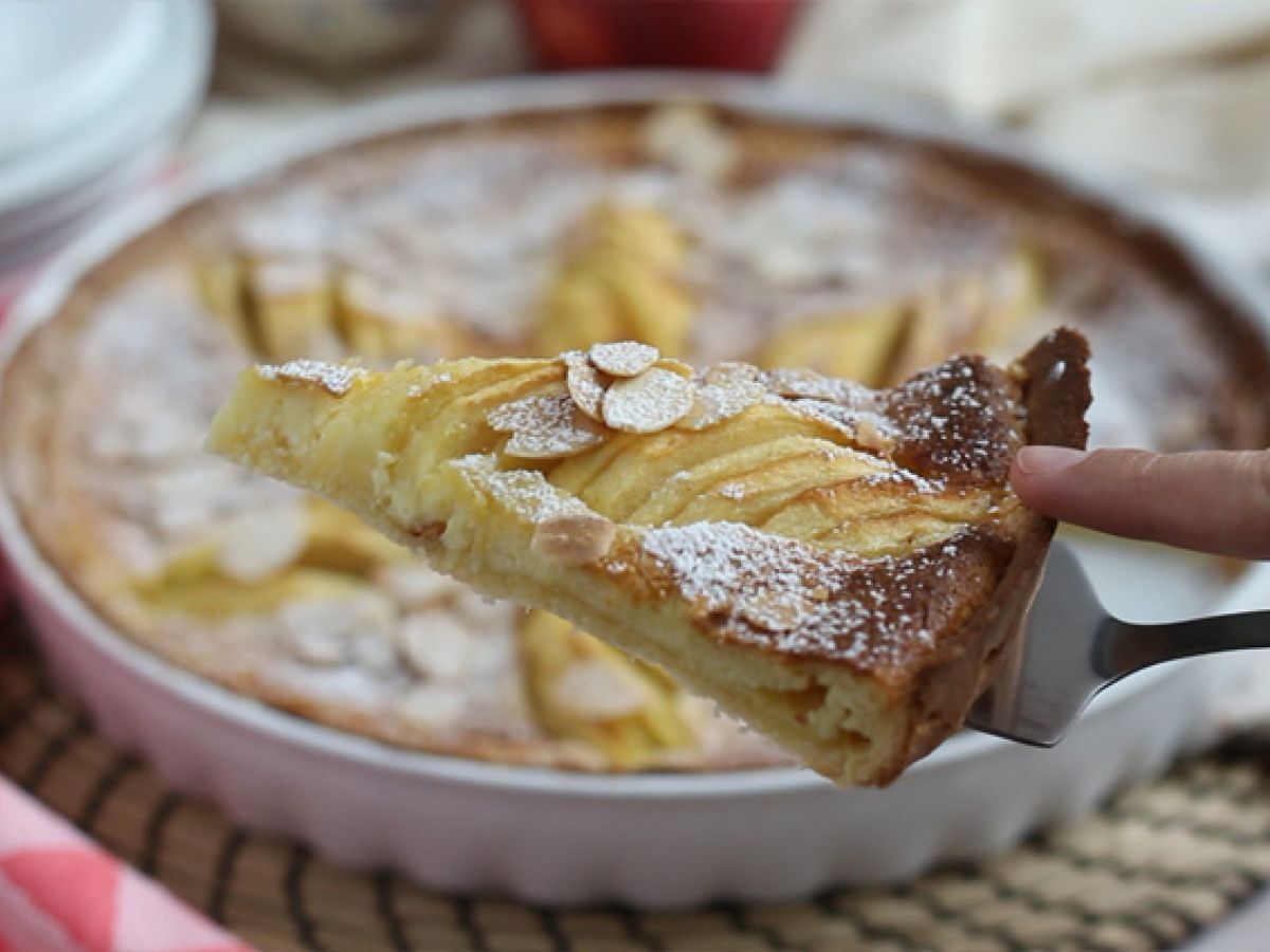Äppel- och mandeltårta (Tarte normande) - foto 3