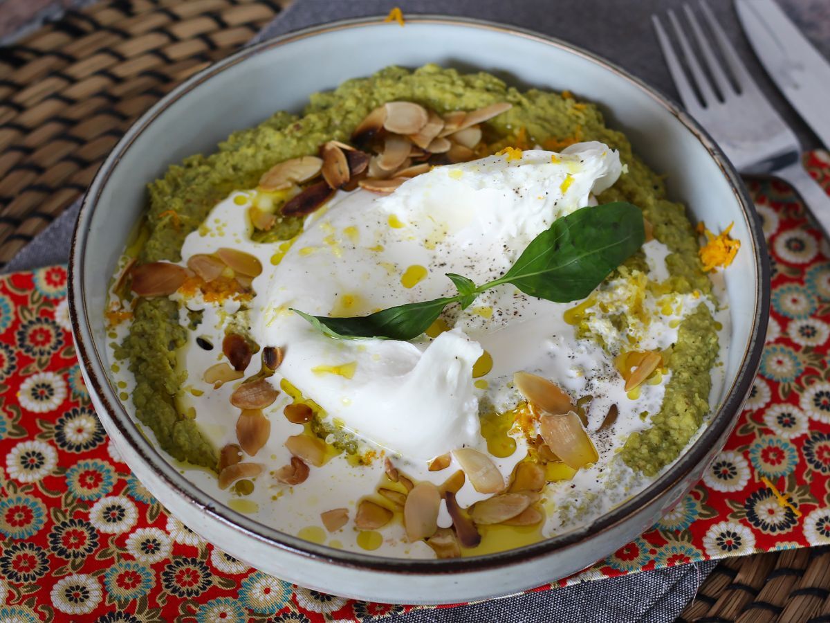 Ärtspasta: perfekt med krämig burrataost