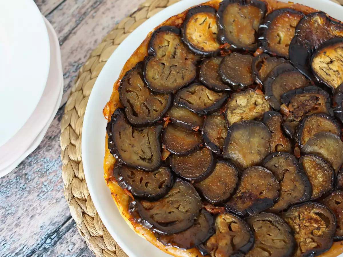 Aubergine-tarte tatin – en oemotståndligt god, salt variant! - foto 2