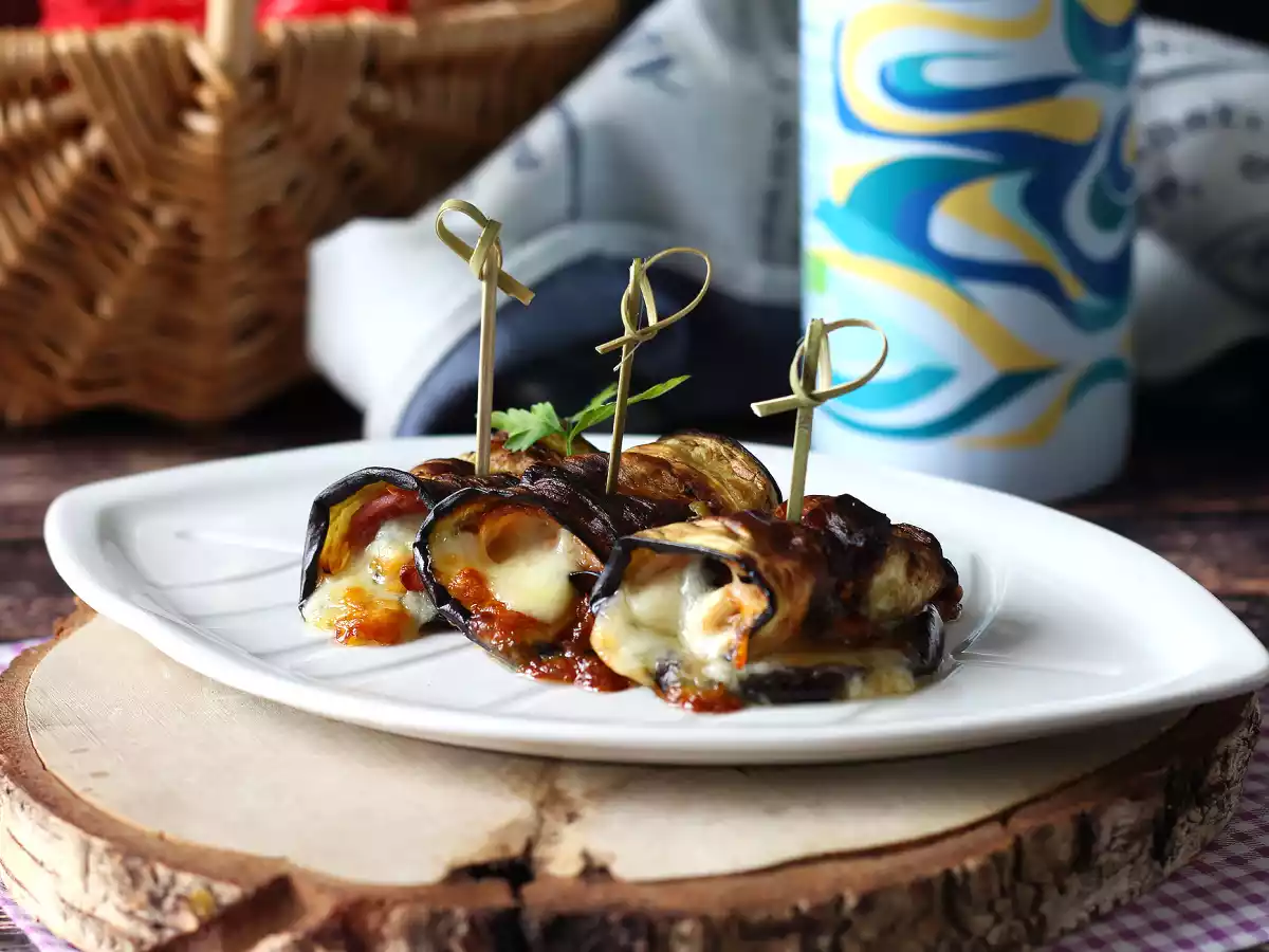 Auberginerullar i luftfritös