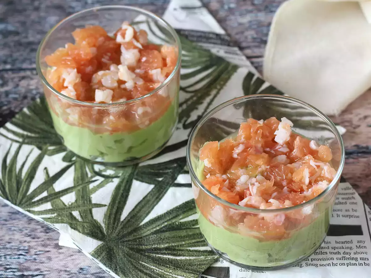 Avokado-, räk- och grapefruktglas - foto 4
