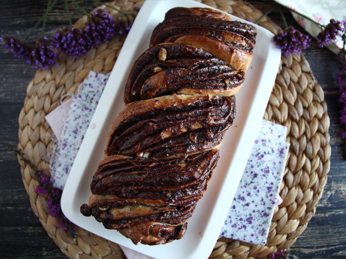 Babka brioche med choklad och hasselnötter - foto 3