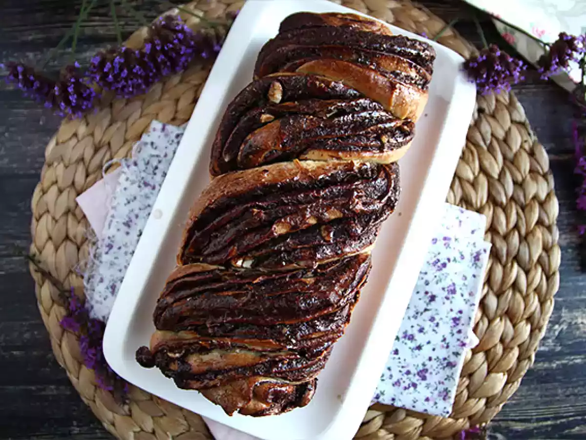 Babka brioche med choklad och hasselnötter - foto 3