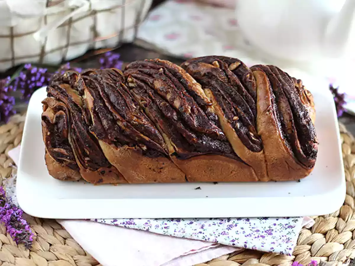Babka brioche med choklad och hasselnötter - foto 4
