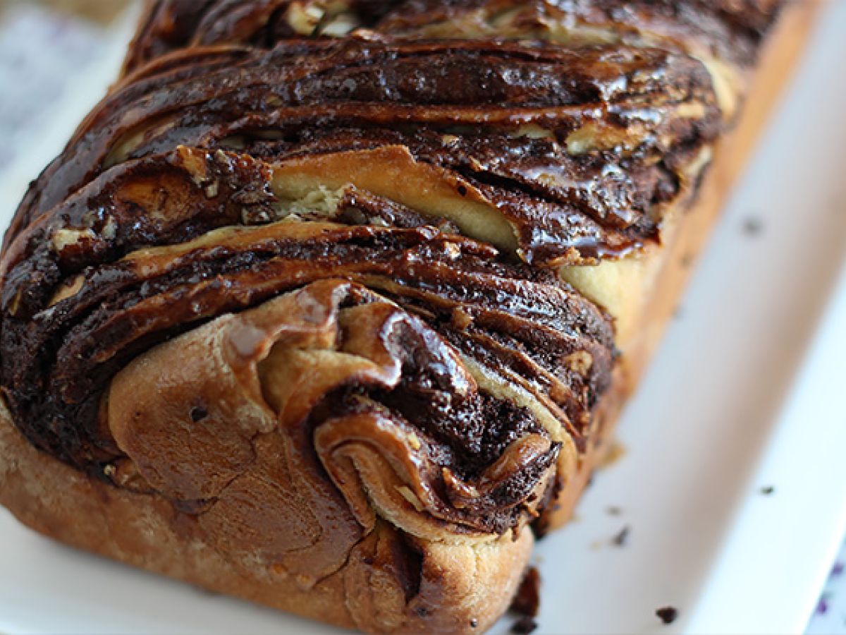 Babka brioche med choklad och hasselnötter - foto 5
