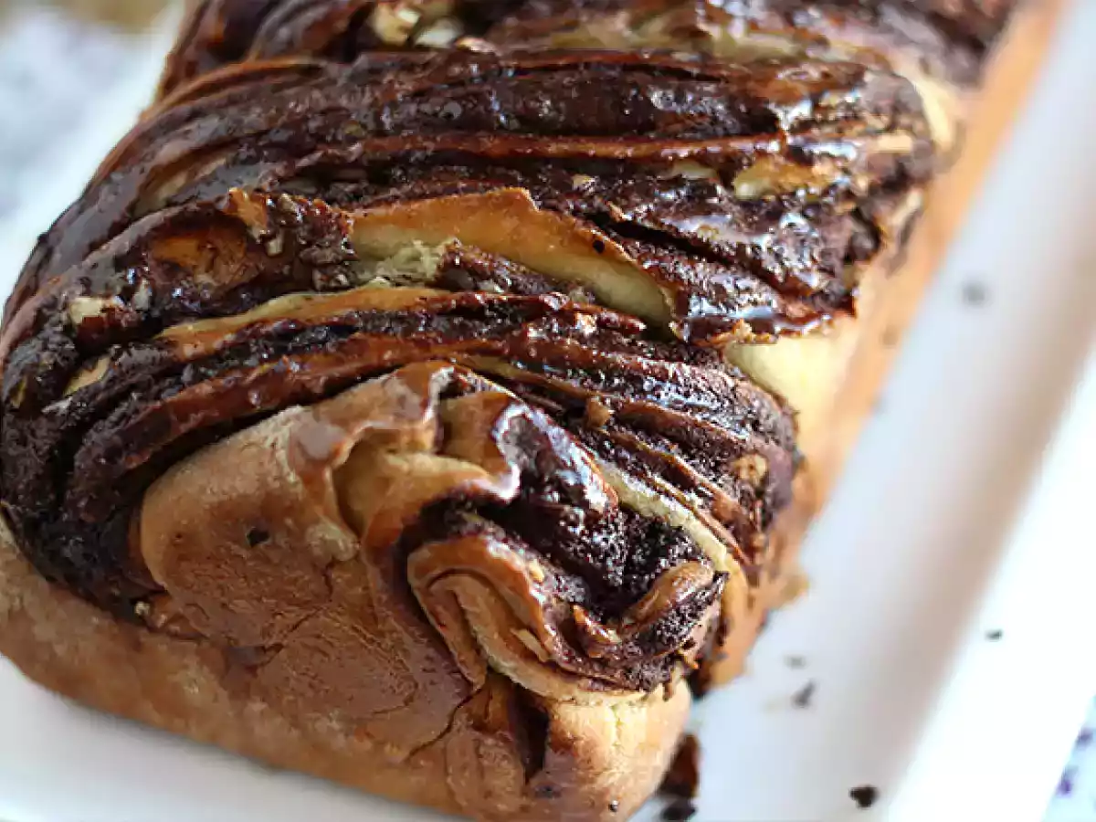 Babka brioche med choklad och hasselnötter - foto 5