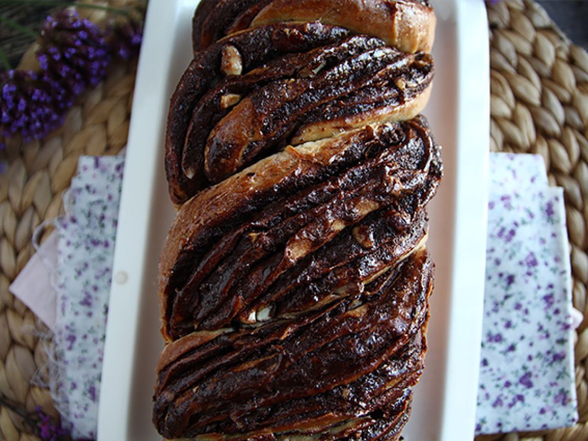 Babka brioche med choklad och hasselnötter - foto 6