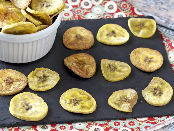 Recept Bakade bananchips i ugnen