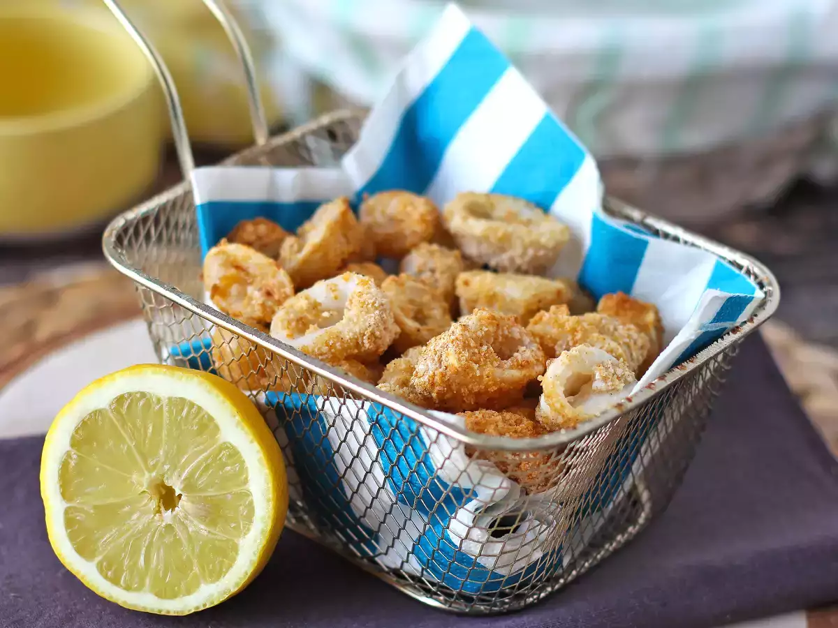 Bläckfiskringar i fritös krispiga och lätta - foto 3