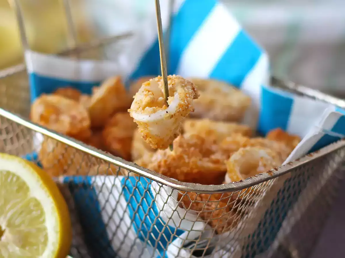 Bläckfiskringar i fritös krispiga och lätta - foto 6