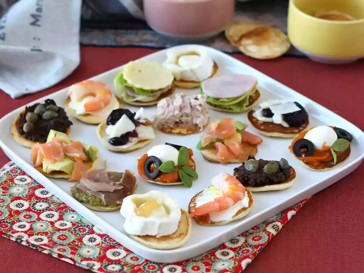 Blinis med fyllningar, den perfekta varierade aperitifen för festsäsongen