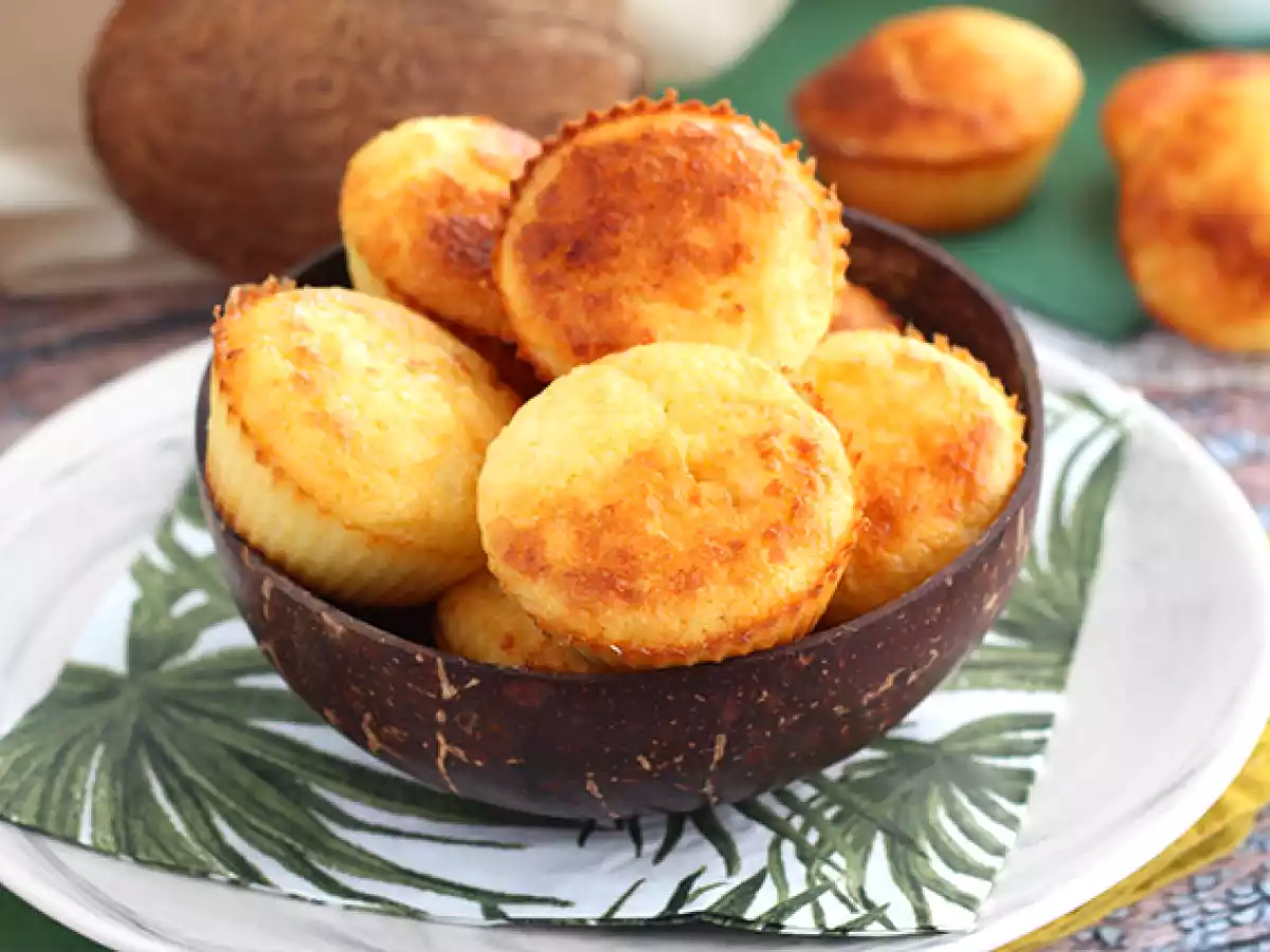 Brasilianska kokosmuffins - Queijadinhas