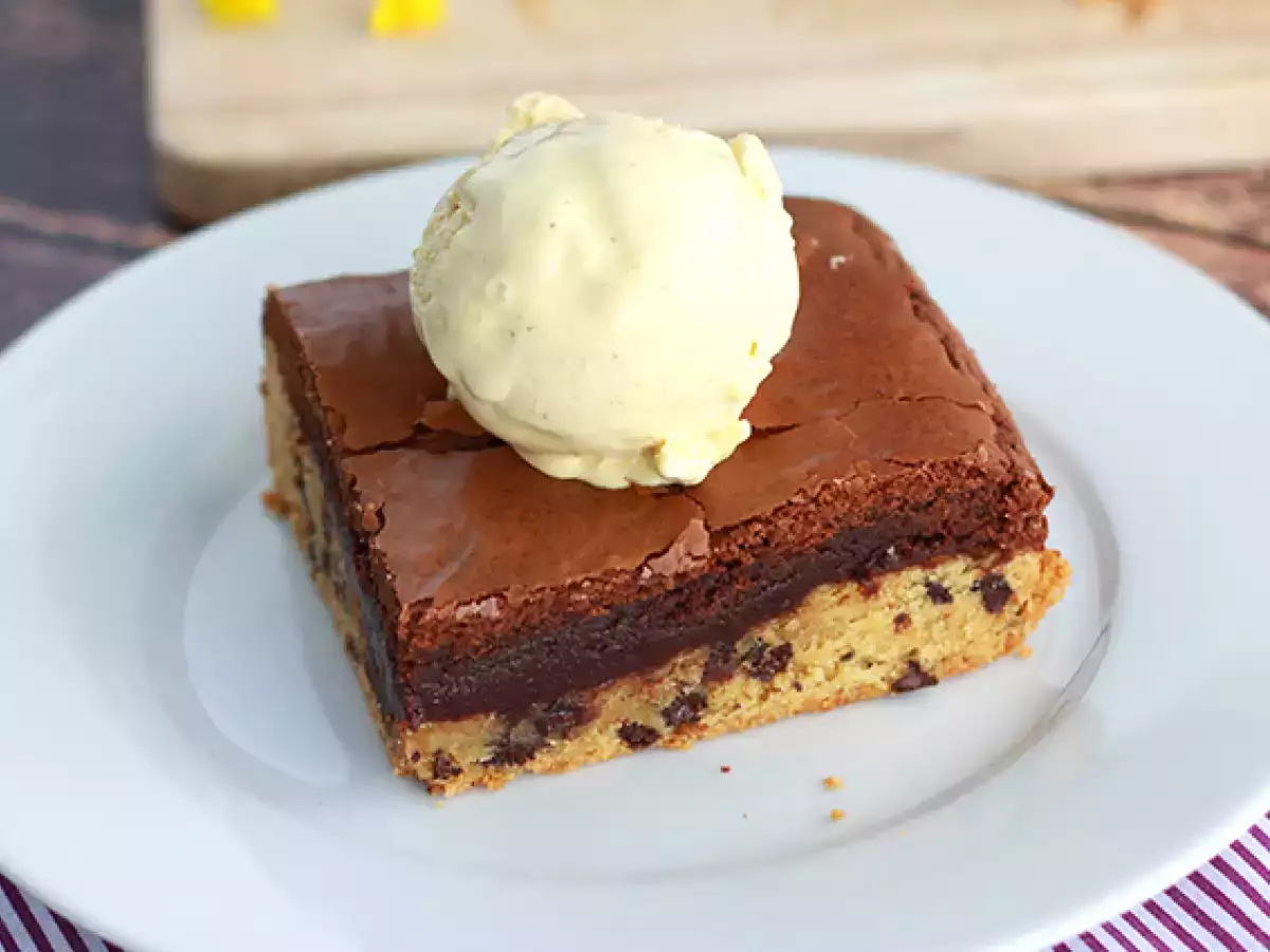 Brookies – perfekt kaka med cookie- och brownielager till fikat!