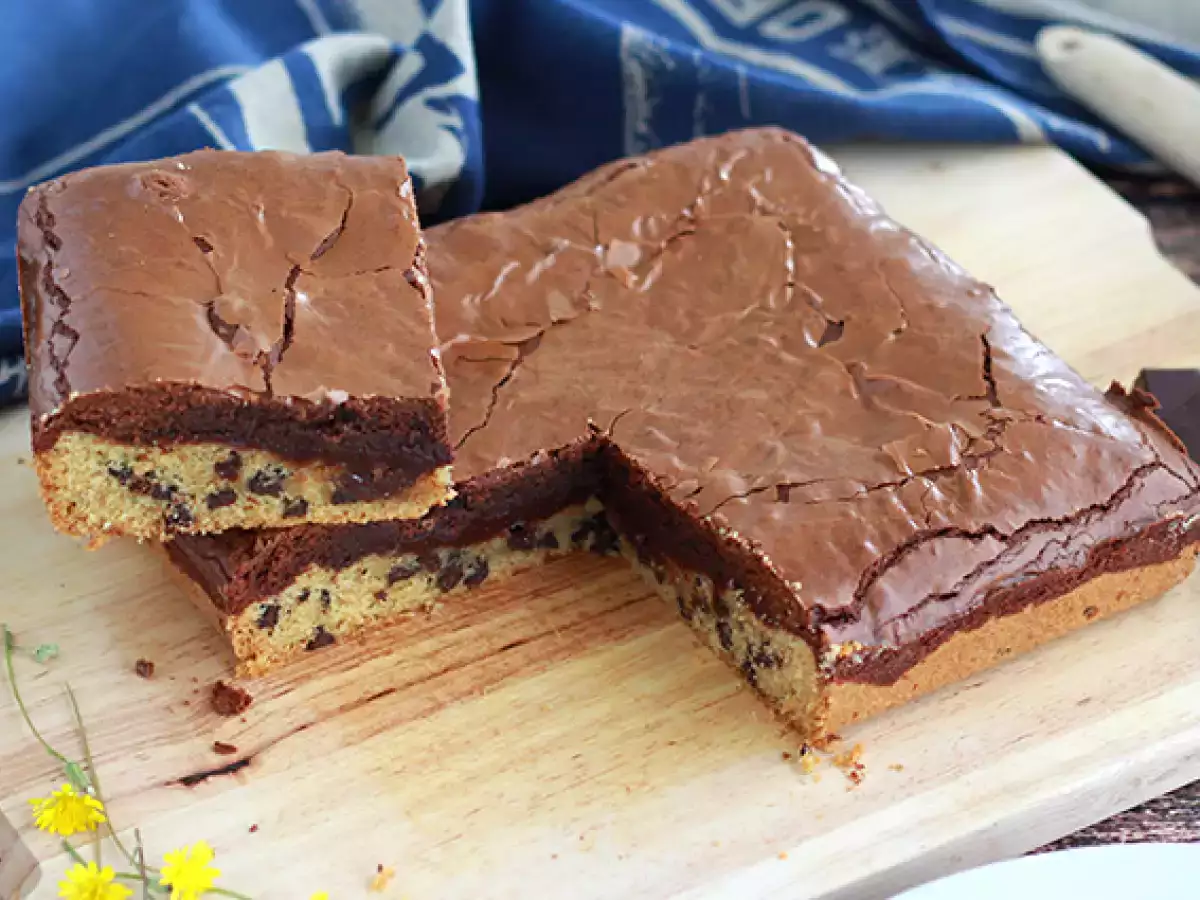 Brookies – perfekt kaka med cookie- och brownielager till fikat! - foto 2