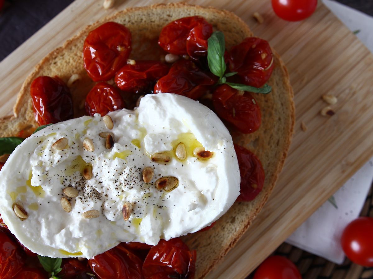 Bruschetta med rostad tomat och burrata - foto 2