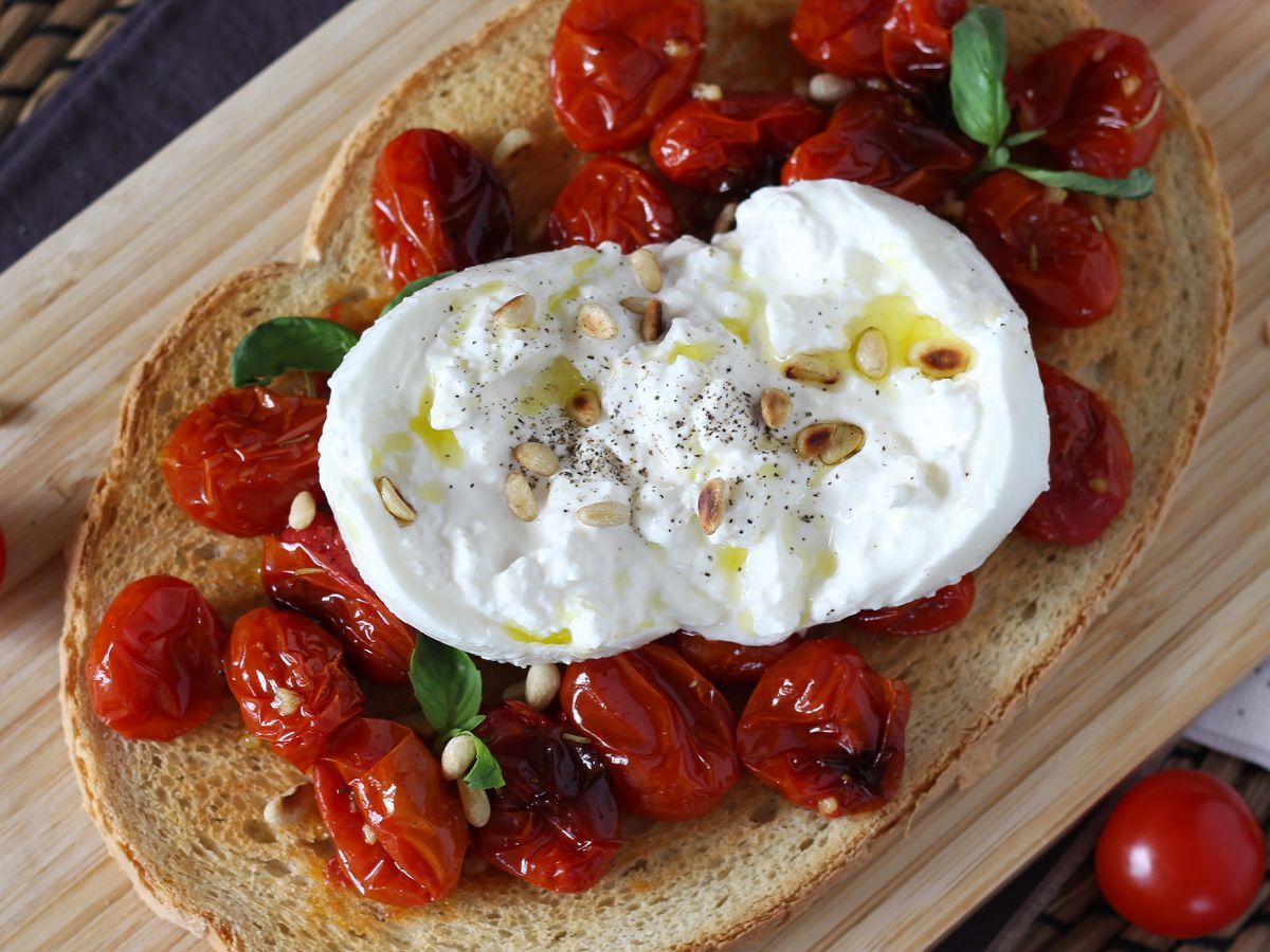 Bruschetta med rostad tomat och burrata - foto 4
