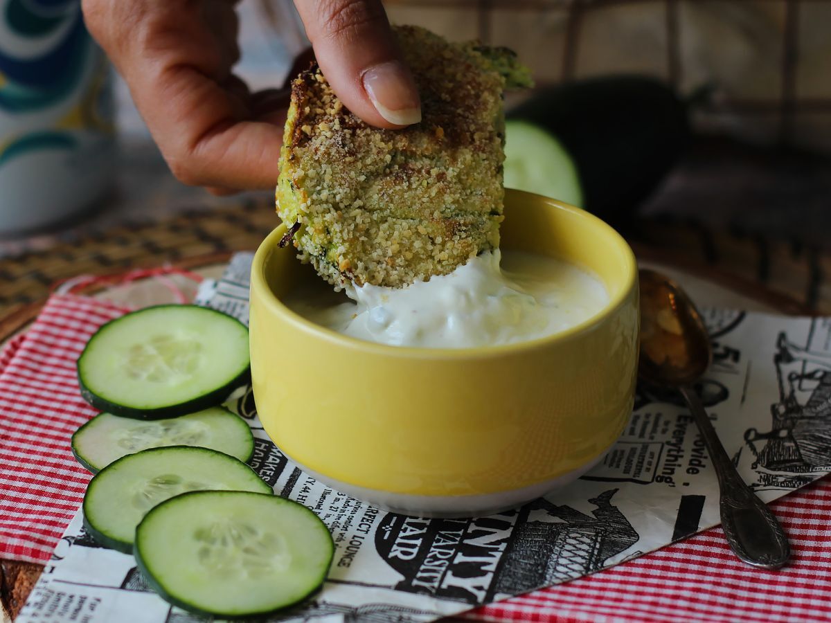 Burgare med zucchini och potatis i luftfritös - foto 2