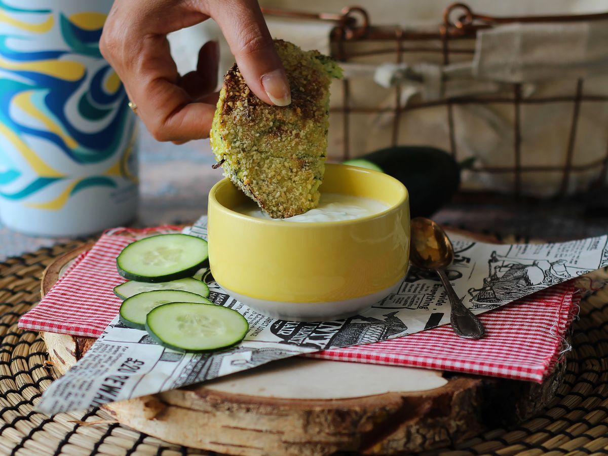 Burgare med zucchini och potatis i luftfritös - foto 5