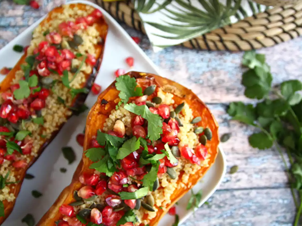 Butternut fylld med quinoa och granatäpple - foto 2